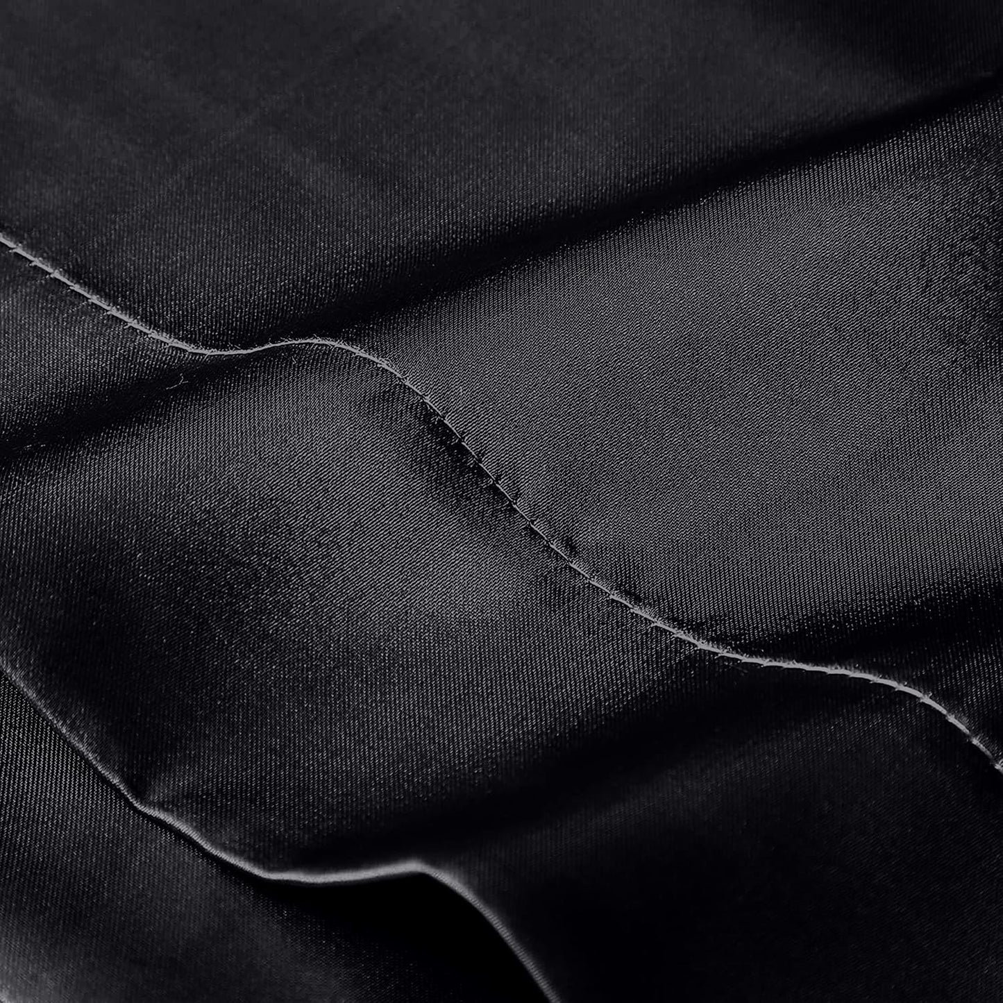 Satin Black Pillowcases 2 Pack - for Scalp Health (50X75 CM)